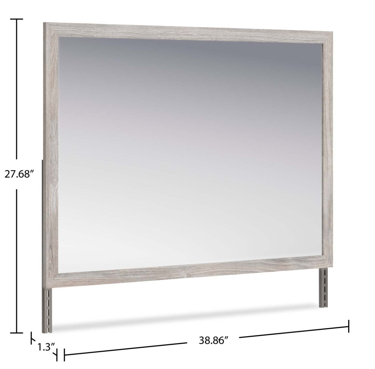 Miroir de commode de chambre Zen, amovible, à suspendre au mur - Gris | Miroir de commode de chambre à coucher Zen, à fixer au meuble ou à suspendre au mur - gris