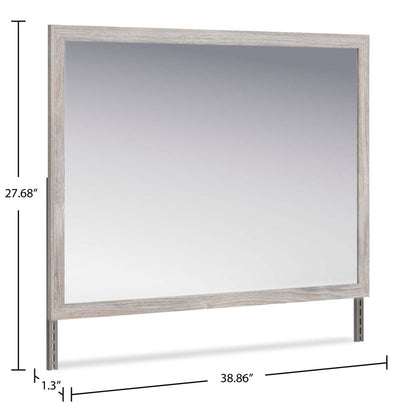 Miroir de commode de chambre Zen, amovible, à suspendre au mur - Gris | Miroir de commode de chambre à coucher Zen, à fixer au meuble ou à suspendre au mur - gris