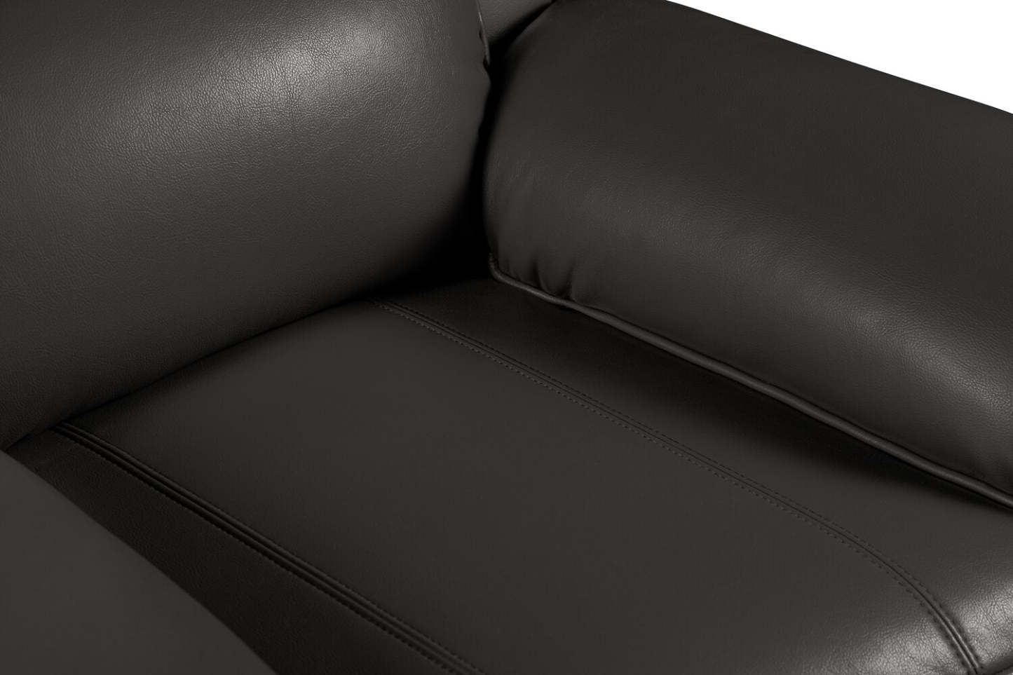 Fauteuil inclinable Chandler de 37 po en tissu d'apparence cuir - gris