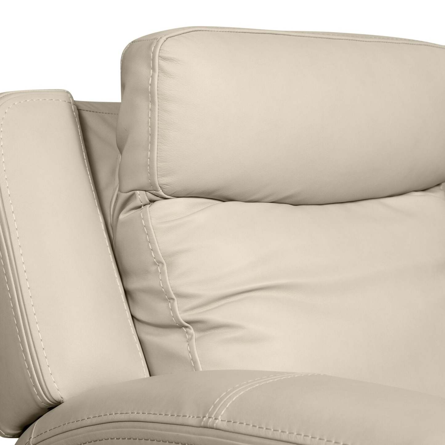 Scott Living Causeuse à inclinaison électrique Prescott 79 en cuir véritable avec appuie-tête électriques - Gris platine | Causeuse à inclinaison électrique Prescott de Scott Living de 79 po en cuir véritable avec appuie-têtes électriques - gris platine