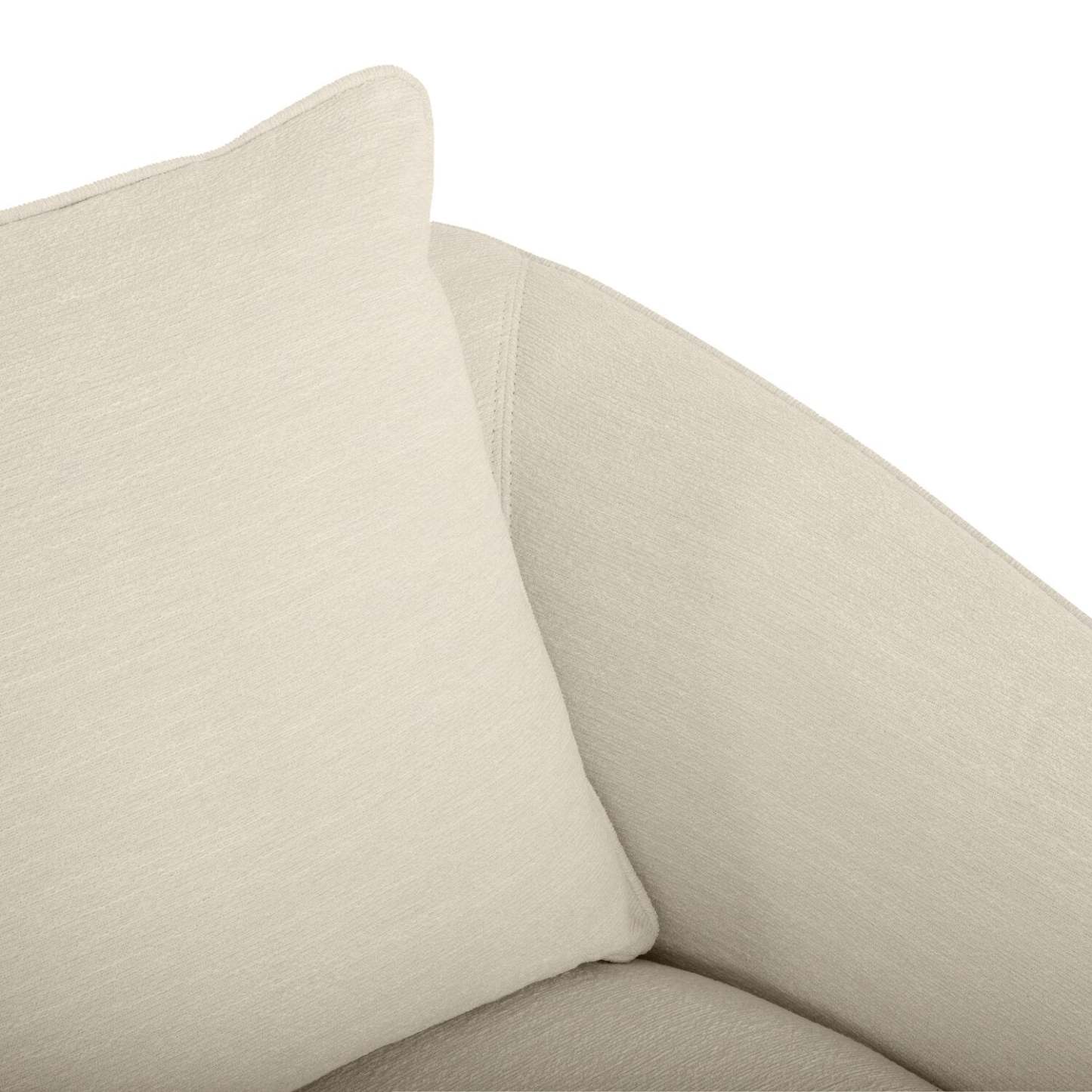 Fauteuil d'appoint pivotant en tissu chenille Rio 34,5 - Blanc ivoire | Fauteuil d'appoint pivotant Rio de 34,5 po en tissu chenille - blanc ivoire