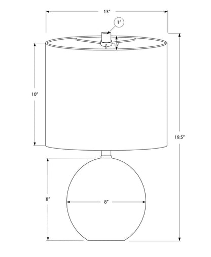 20 Lampe de table en béton beige avec abat-jour en lin|Lampe de table en béton beige de 20 po avec abat-jour en lin