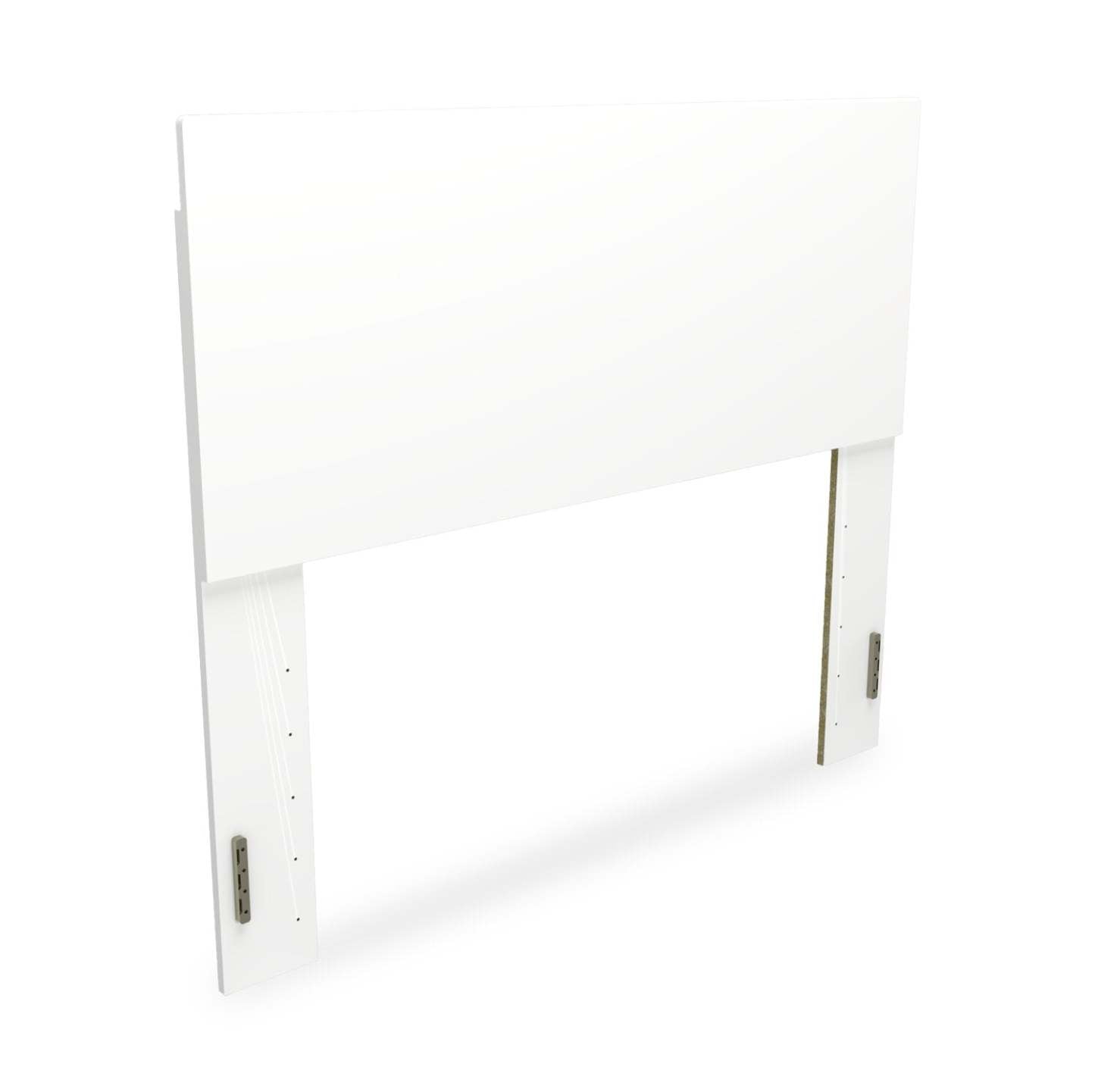 Lit à panneaux Riley avec tête de lit et cadre pour enfants, fabriqué au Canada, blanc - Pleine grandeur | Lit à panneaux Riley avec tête de lit et cadre de lit pour enfants, fabriqué au Canada, blanc - format lit double