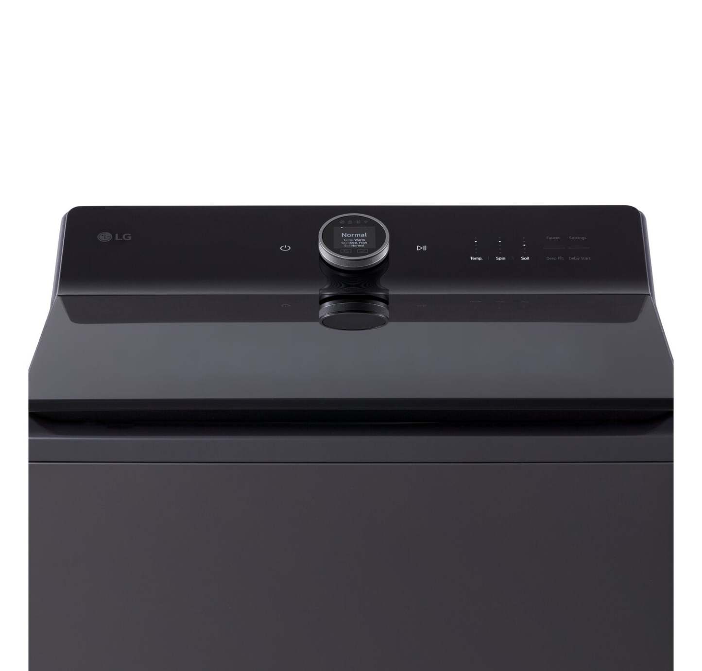 Laveuse intelligente haute efficacité LG à chargement par le haut de 6,3 pi³ - acier noir - WT8600CB | LG 6.3 Cu. Ft. Smart Top-Load High-Efficiency Washer - Black Steel - WT8600CB