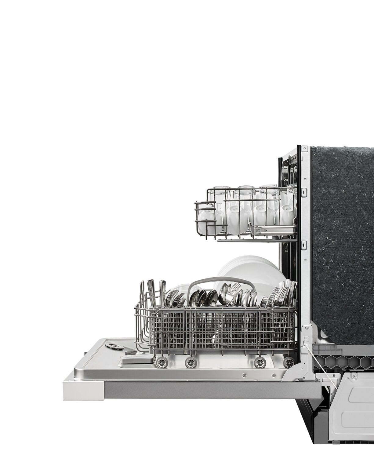 Lave-vaisselle Midea 24 à commande frontale avec éclairage intérieur - MDF24P2BWW | Lave-vaisselle Midea de 24 po avec commandes à l'avant et éclairage intérieur - MDF24P2BWW | MDF24P2W