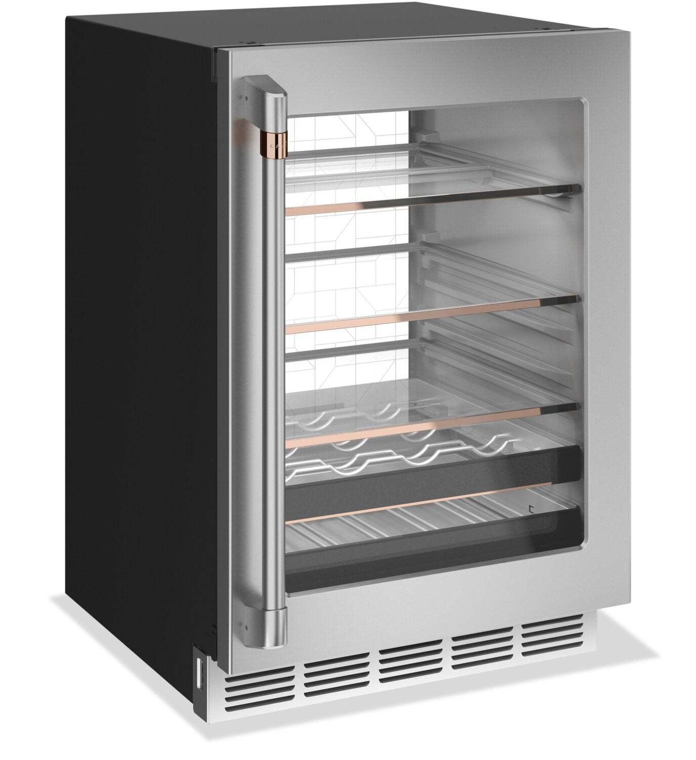 Réfrigérateur Café de 5,1 pi³ et de 24 po avec zone de boissons Beverage CenterMC - acier inoxydable…