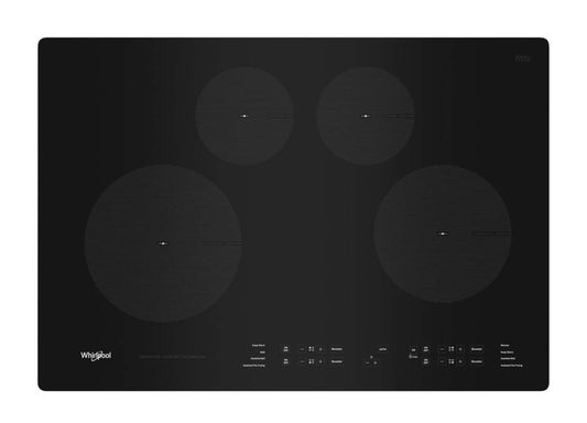 Table de cuisson à induction Whirlpool 30 à 4 éléments - Noir - WCI55US0JB | Surface de cuisson à induction Whirlpool de 31 po à 4 éléments - noire - WCI55US0JB
