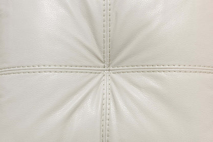 Fabriqué au Canada Causeuse Addison 63 en tissu d'apparence cuir avec coussins de siège amovibles et capitonnage - Beige | Causeuse Addison de 63 po fabriquée au Canada en tissu d'apparence cuir avec coussins de siège amovibles et capitonnage - beige