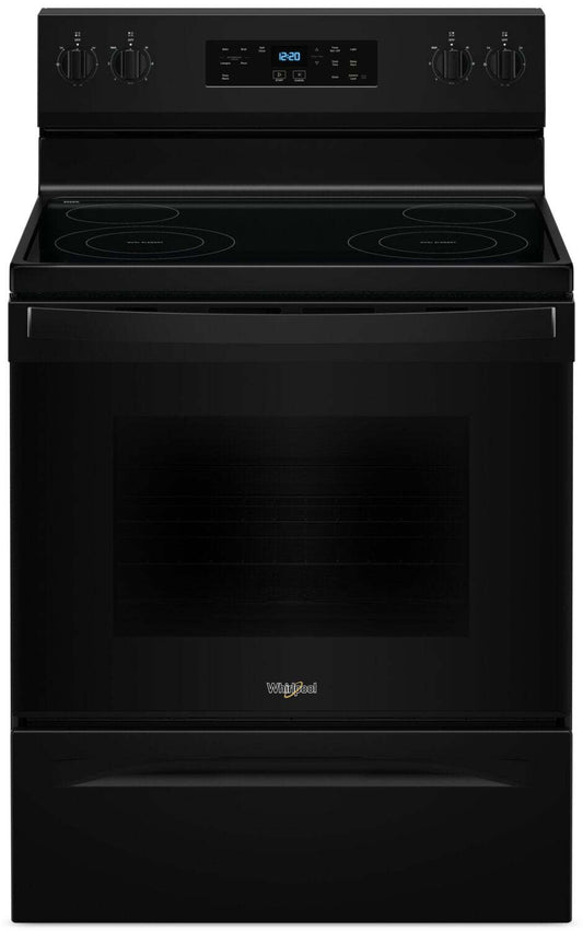 Cuisinière électrique Whirlpool de 5,3 pi³ avec nettoyage automatique - noire - YWFES3530RB | Bain à remous 5,3 Cu. Fort. Cuisinière électrique avec autonettoyage - Noir - YWFES3530RB