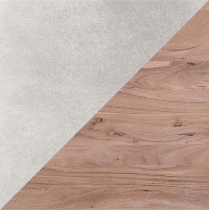 Miya 5pc Dining Set with Table & 4 Chairs, Live Edge, Acacia Wood, Metal, 60W - Grey | Ensemble de salle à manger Miya 5 pièces avec table de 60 po et 4 chaises, bordure Live Edge, en bois d'acacia et métal - gris