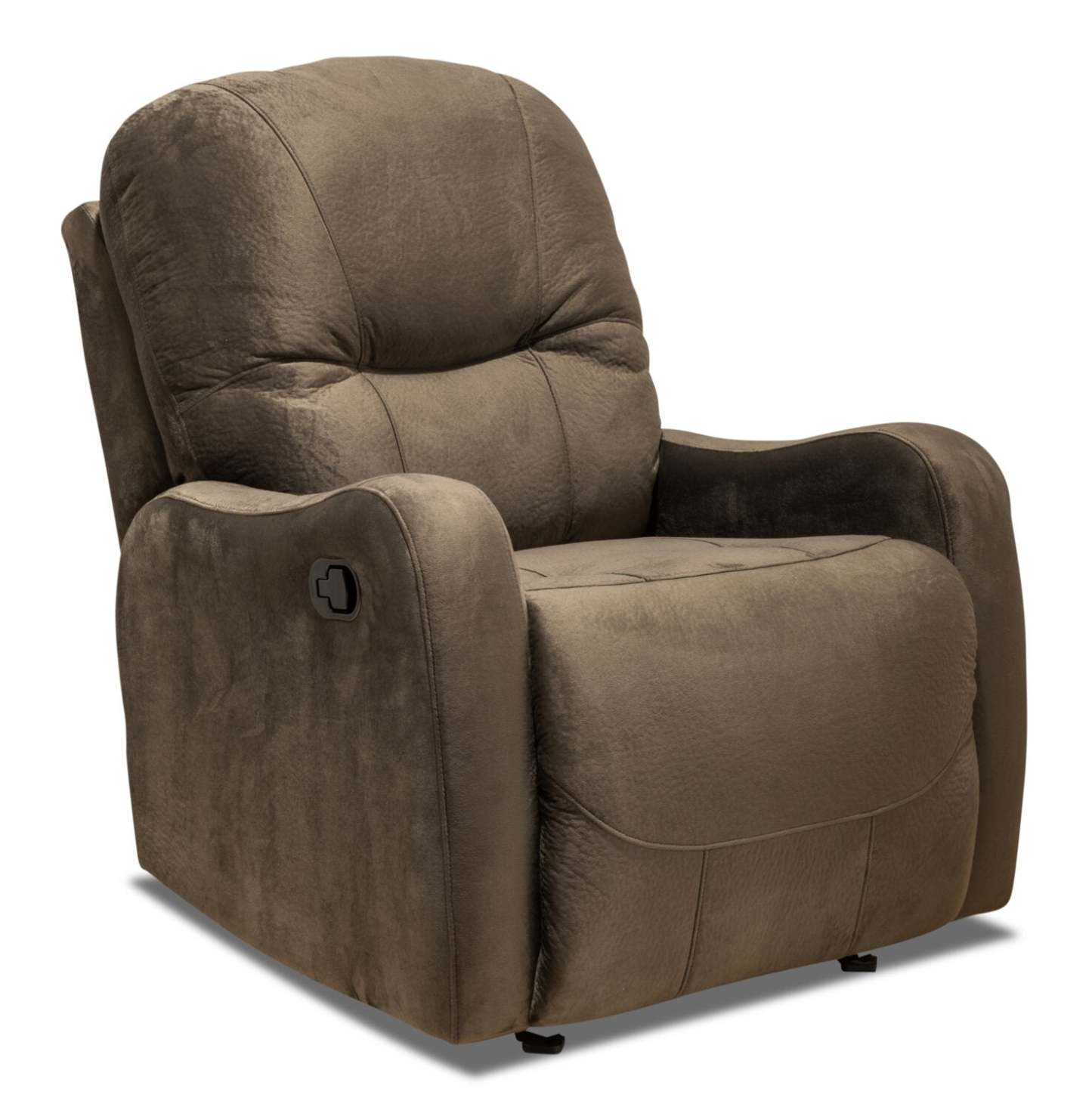 Fabriqué au Canada Fauteuil inclinable en tissu Everett 33,5 - Brun chocolat | Fauteuil inclinable Everett de 33,5 po fabriqué au Canada en tissu - brun chocolat