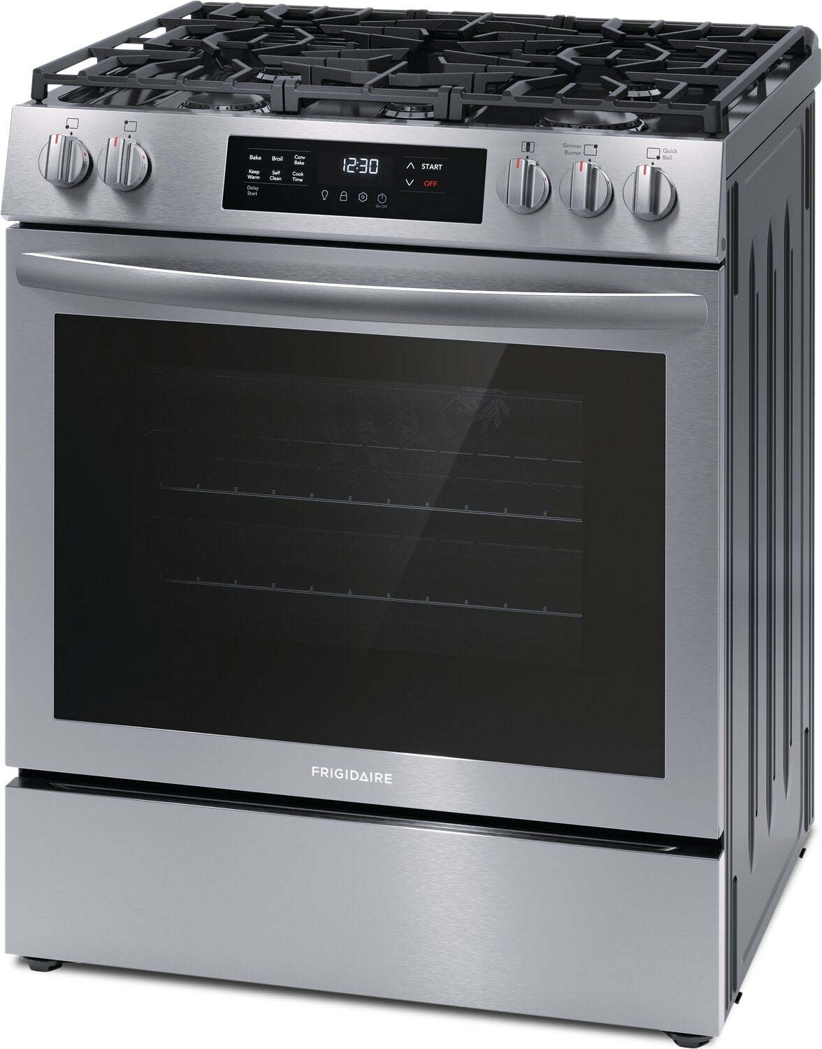 Cuisinière à gaz Frigidaire de 5,1 pi³ avec préchauffage rapide et cuisson par convection - acier inoxydable - FCFG3083…