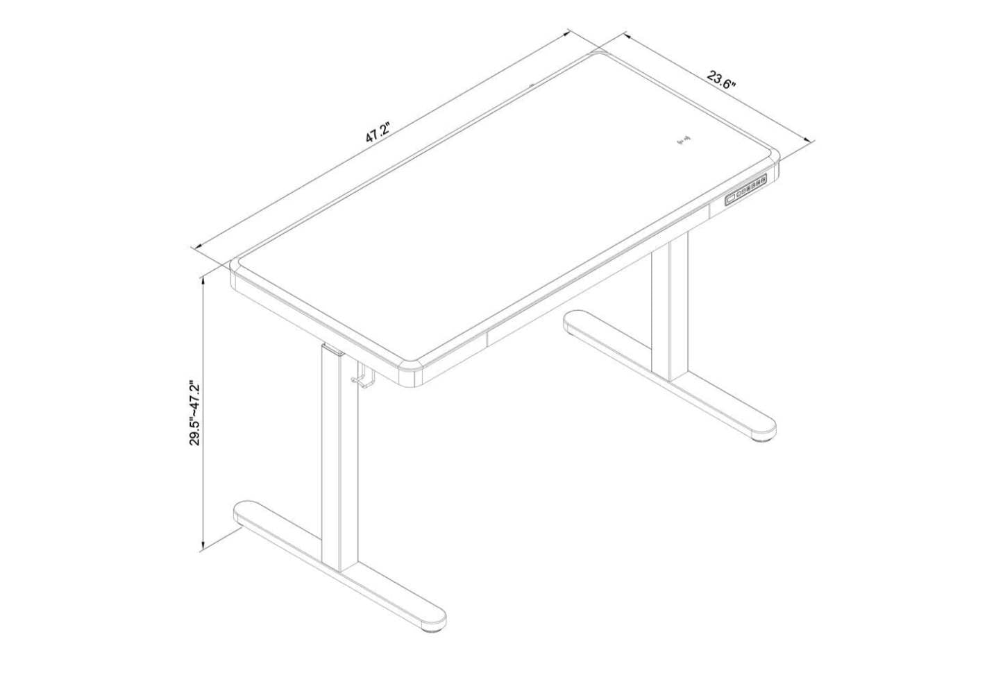 Bureau Loft 47,24" à hauteur réglable avec rangement et recharge sans fil - Naturel | Bureau Loft de 47,24 po à hauteur réglable avec rangement et recharge sans fil - naturel