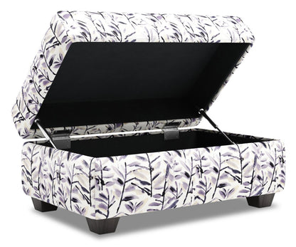 Fabriqué au Canada Pouf de rangement personnalisable The Trunk 39 en tissu - Pebble multicolore | Pouf de rangement The Trunk de Sofa Lab de 39 po fabriqué au Canada en tissu - Pebble multicolore | TRUN1151