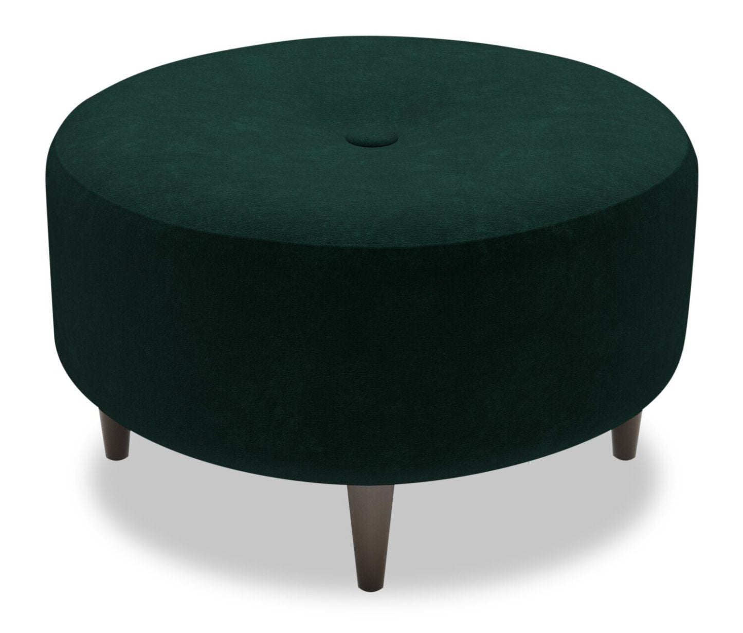 Pouf The Curve 31 en velours vert chasseur | Fabriqué au Canada | CURV3488