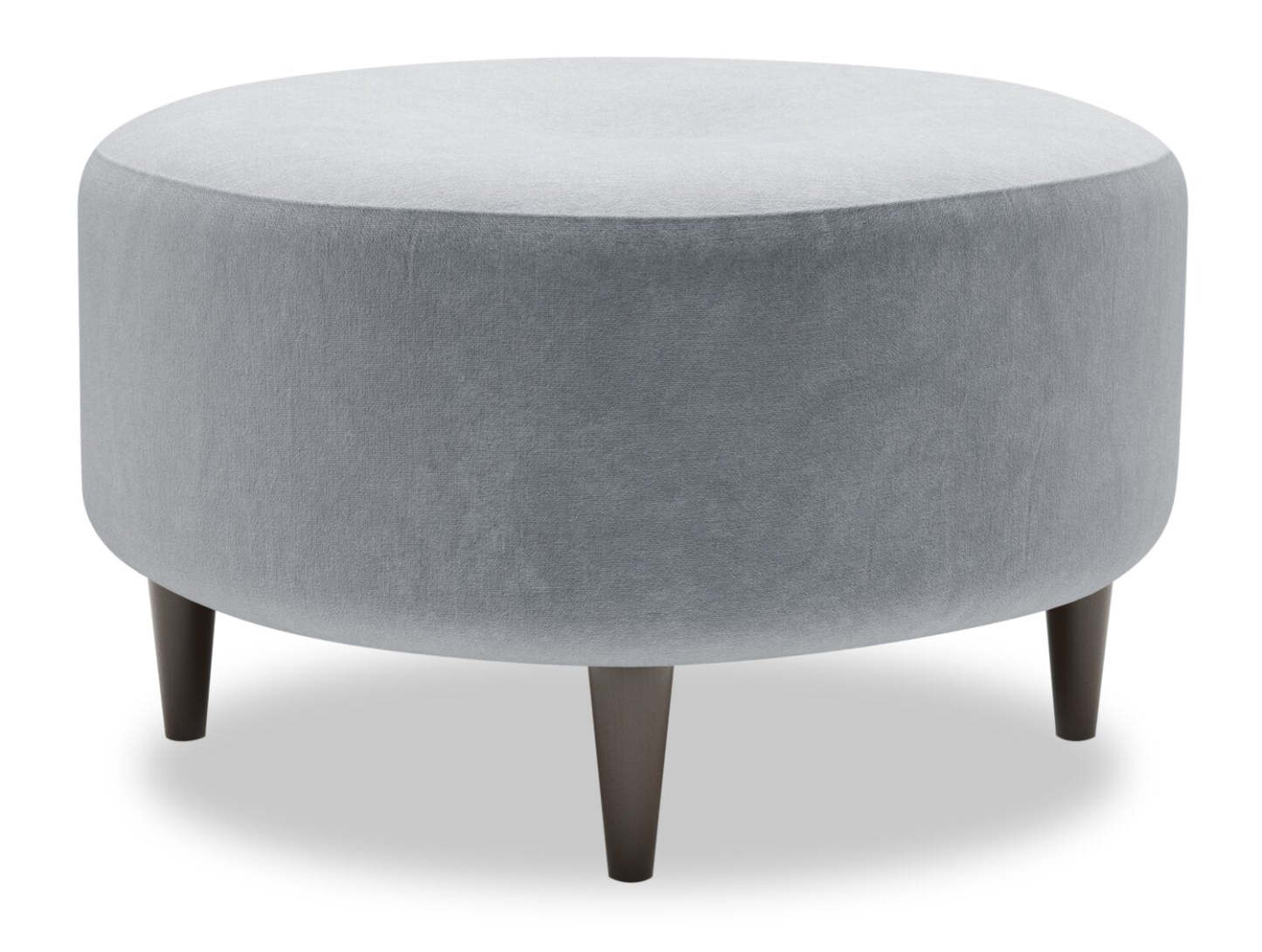 Fabriqué au Canada Sofa Lab personnalisable Pouf en tissu velours The Curve 31 - Gris | Pouf The Curve de Sofa Lab de 31 po fabriqué au Canada en tissu de velours - gris | CURV2888
