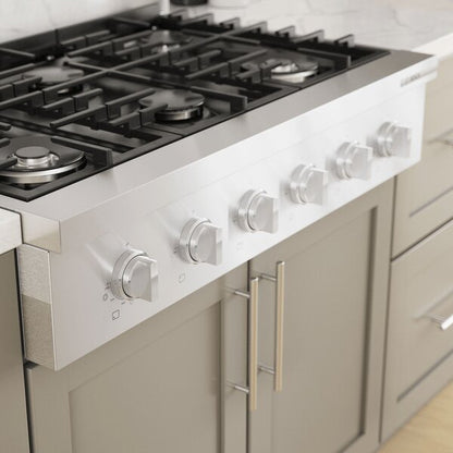 Table de cuisson à gaz à 6 brûleurs Bosch série 800 36 - RGM8658UC | Surface de cuisson à gaz Bosch de série 800 de 36 po à 6 brûleurs– RGM8658UC | RGM8658C