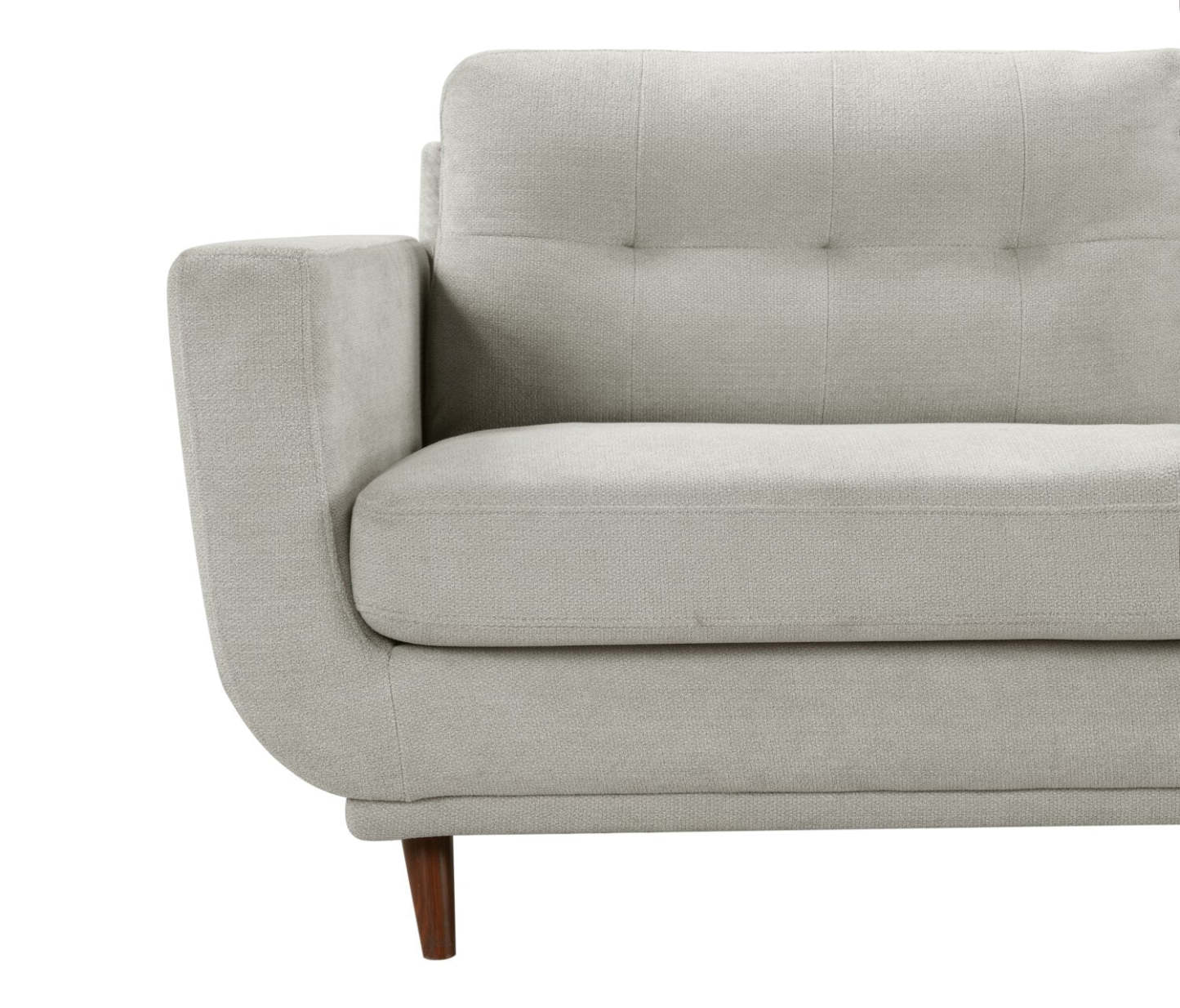 Canapé en tissu Cosmo 80 avec coussins de dossier capitonnés - Gris | Canapé Cosmo de 80 po en tissu avec coussins de dossier capitonnés - gris