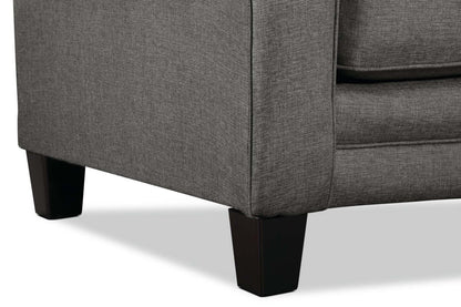 Made in Canada Tula 42 Fabric Chair with Rolled Arms - Steel Grey | Fauteuil Tula de 42 po fabriqué au Canada en tissu avec accoudoirs enroulés - gris acier