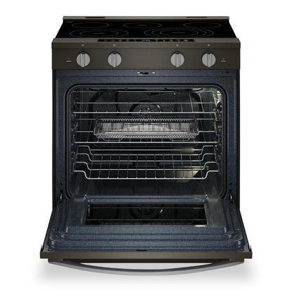 Cuisinière électrique Whirlpool de 5,3 pi3 avec friture à air et revêtement WipeCleanMC - acier inoxydable noir - YWSES7530RV | Whirlpool 5.3 Cu. Ft. Electric Range with Air Fry and WipeClean™ Coating - Black Stainless Steel - YWSES7530RV | YWSES75V