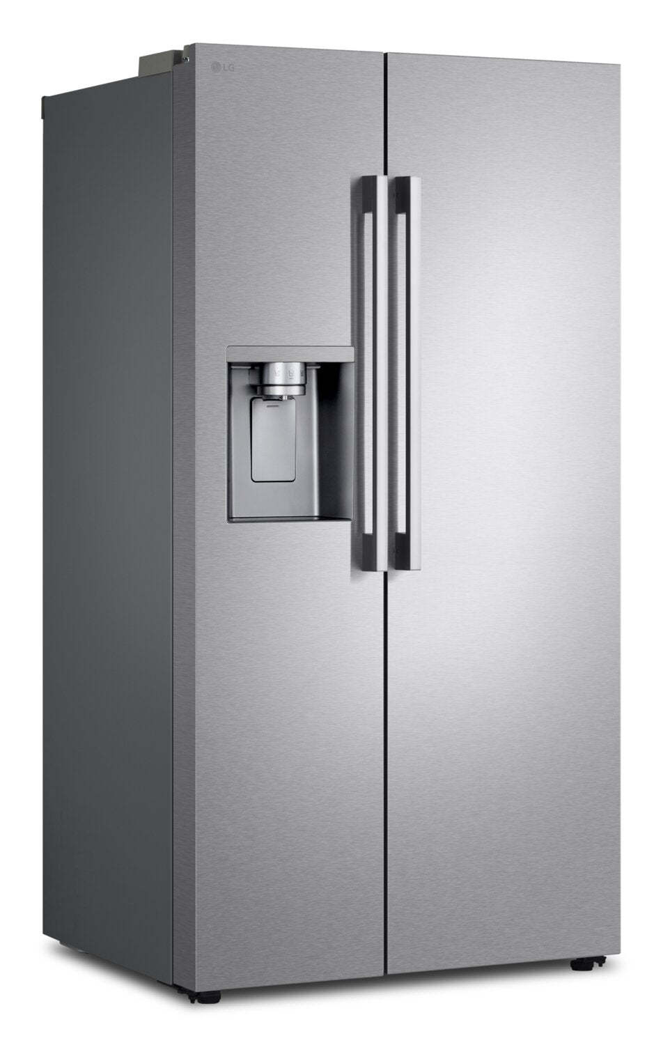 LG 36 27 Cu. Ft Side by Side Refrigerator - Fingerprint Resistant Stainless Steel - LL27T3530S  | Réfrigérateur LG de 27 pi3 et de 36 po à compartiments juxtaposés - acier inoxydable résistant aux traces de doigts - LL27T3530S