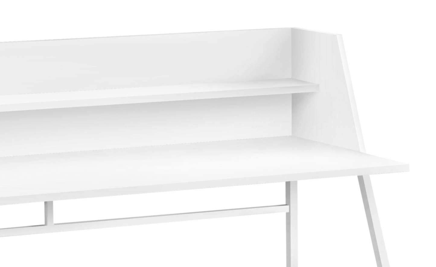 Bureau Lawson 47.25 avec petite niche - Blanc|Bureau Lawson de 47,25 po avec petite crédence - blanc