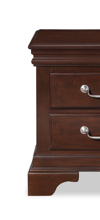 Table de chevet à 2 tiroirs Marco, 21 L x 24 H - Brun Cerise | Table de nuit Marco de 21 po (l) x 24 po (H) à 2 tiroirs - brun cerisier