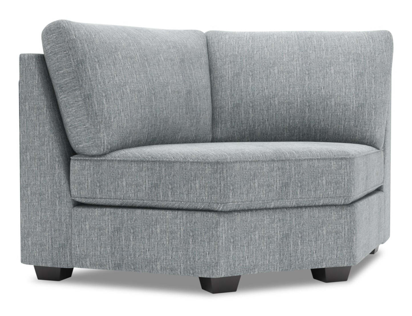 Sofa Lab Roll Curved Wedge - Luna Pewter | Fauteuil courbé en coin Roll de la collection Sofa Lab - Luna Pewter | RO842291