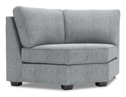 Sofa Lab Roll Curved Wedge - Luna Pewter | Fauteuil courbé en coin Roll de la collection Sofa Lab - Luna Pewter | RO842291