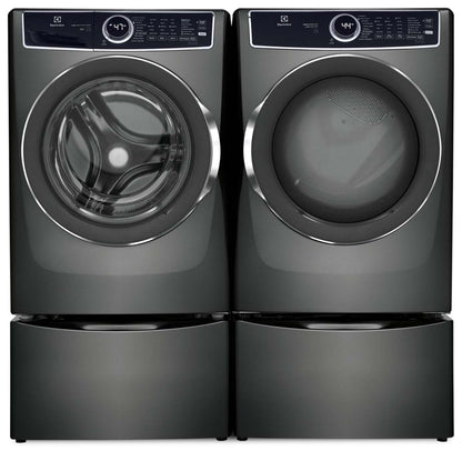 Electrolux 5,2 Cu. Fort. Laveuse à chargement frontal et 8 Cu. Fort. Sécheuse électrique - Titane | Laveuse à chargement frontal de 5,2 pi³ et sécheuse électrique de 8 pi³ de Electrolux – titane | ELFL753T