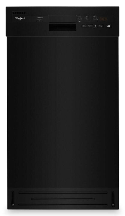 Lave-vaisselle encastré Whirlpool de 18 po et de 50 dBA avec commandes à l’avant - noir - WDPS5118PB