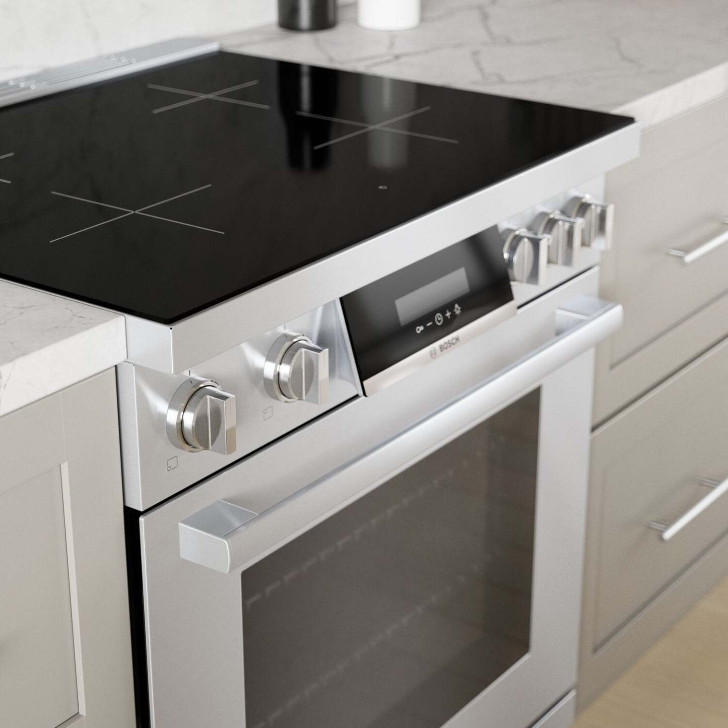 Bosch Série 800 3,9 Cu. Fort. Cuisinière électrique à induction - HIS8055C | Cuisinière électrique à induction Bosch de série 800 de 3,9 pi3 - HIS8055C | SON8055C