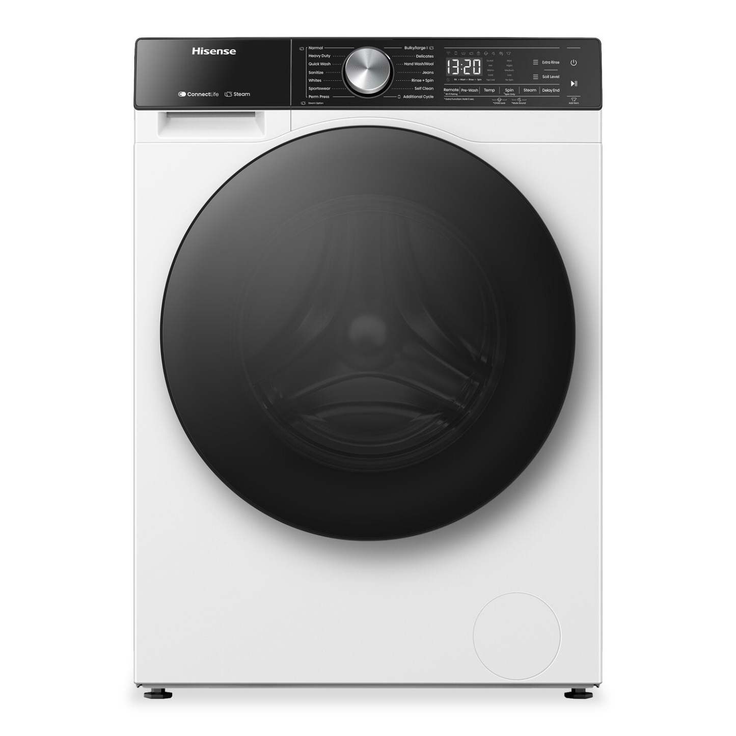 Laveuse Hisense à chargement frontal de 3,1 pi3 et de 24 po avec lavage à la vapeur - blanche - WF5S2845BW | Hisense 24 3.1 Cu. Ft. Front Load Washer with Steam Wash - White - WF5S2845BW
