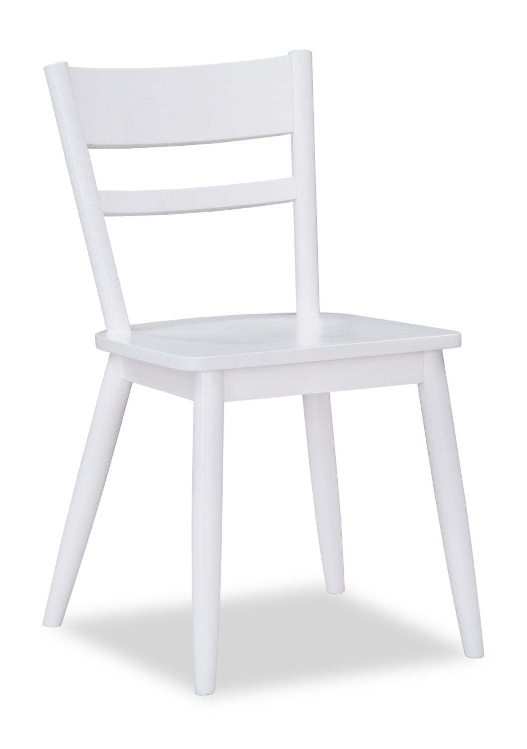 Remi 5pc Dining Set with Table & 4 Ladder-Back Chairs, Glass & Wood, 42W Round - Black & White | Ensemble de salle à manger Remi 5 pièces avec table ronde de 42 po et 4 chaises à dossier en échelle, en verre et bois - noir et blanc