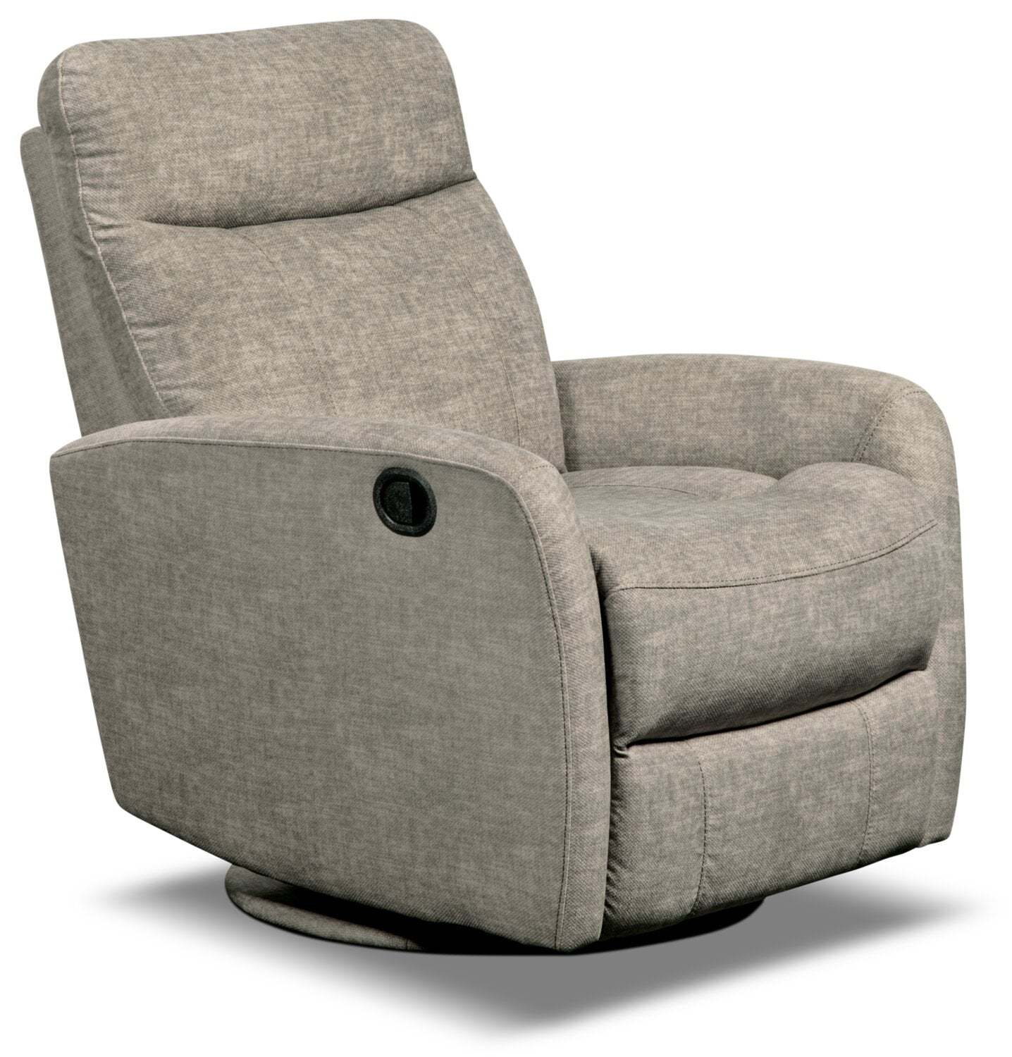 Jeffry 30.3 Fauteuil inclinable pivotant et coulissant en tissu velours - Beige pierre | Fauteuil pivotant, coulissant et inclinable Jeffry de 30,3 po en tissu de velours - beige pierre