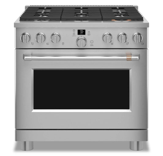 Cuisinière intelligente à gaz Café de 6,2 pi³ avec convection européenne véritable et grilles autone…