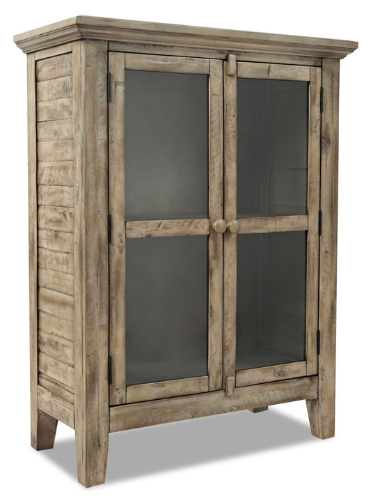 Rocco 32 Armoire d'appoint 2 portes - Bois naturel|Armoire décorative Rocco de 32 po avec 2 portes - bois naturel