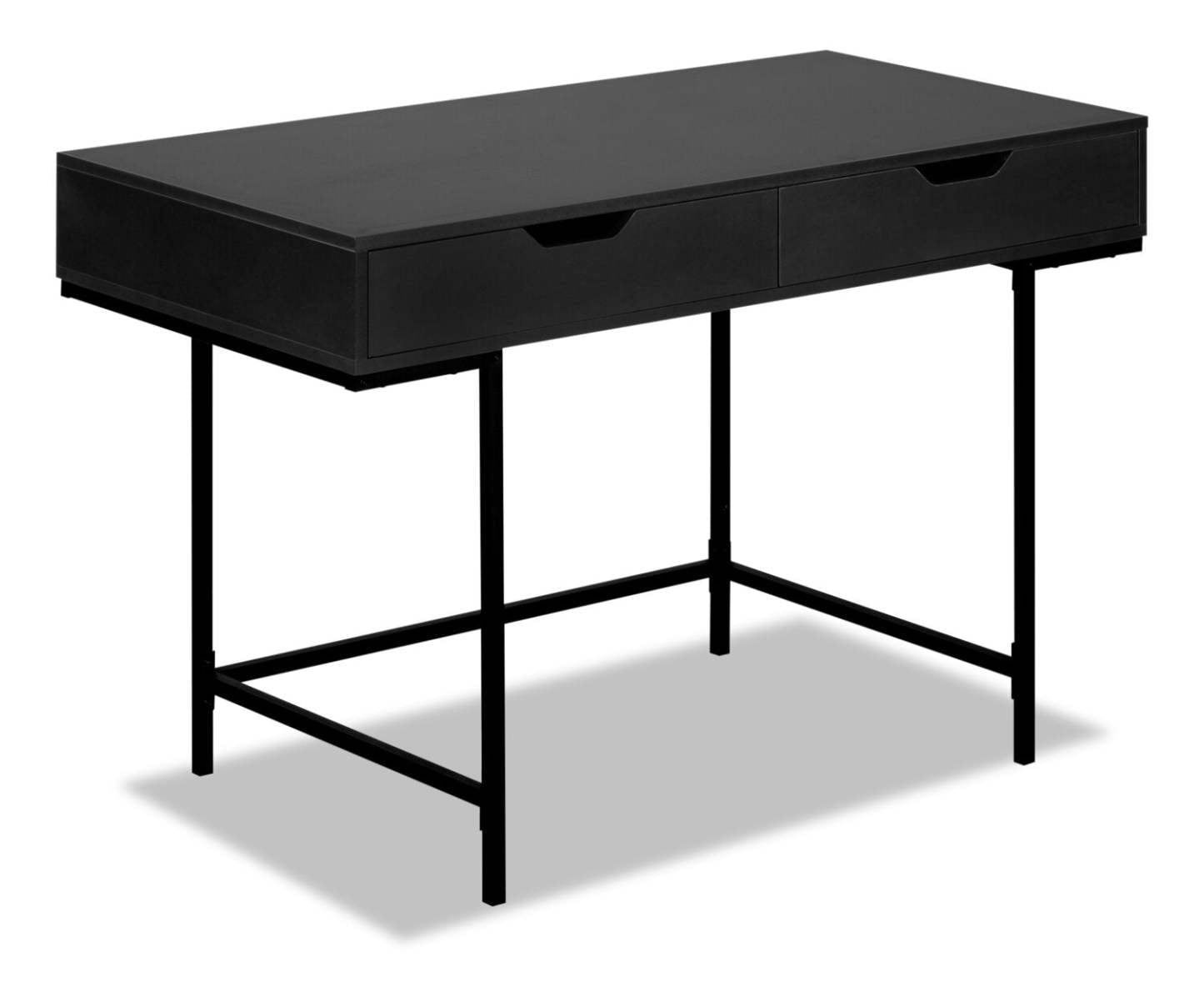 Bureau Butler 47.25 avec 2 tiroirs - Noir|Bureau Butler de 47,25 po à 2 tiroirs - noir