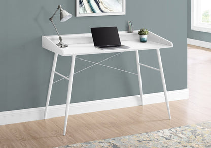 Bureau Jeremy 47.25 avec petite niche - Blanc|Bureau Jeremy de 47,25 po avec petite crédence - blanc