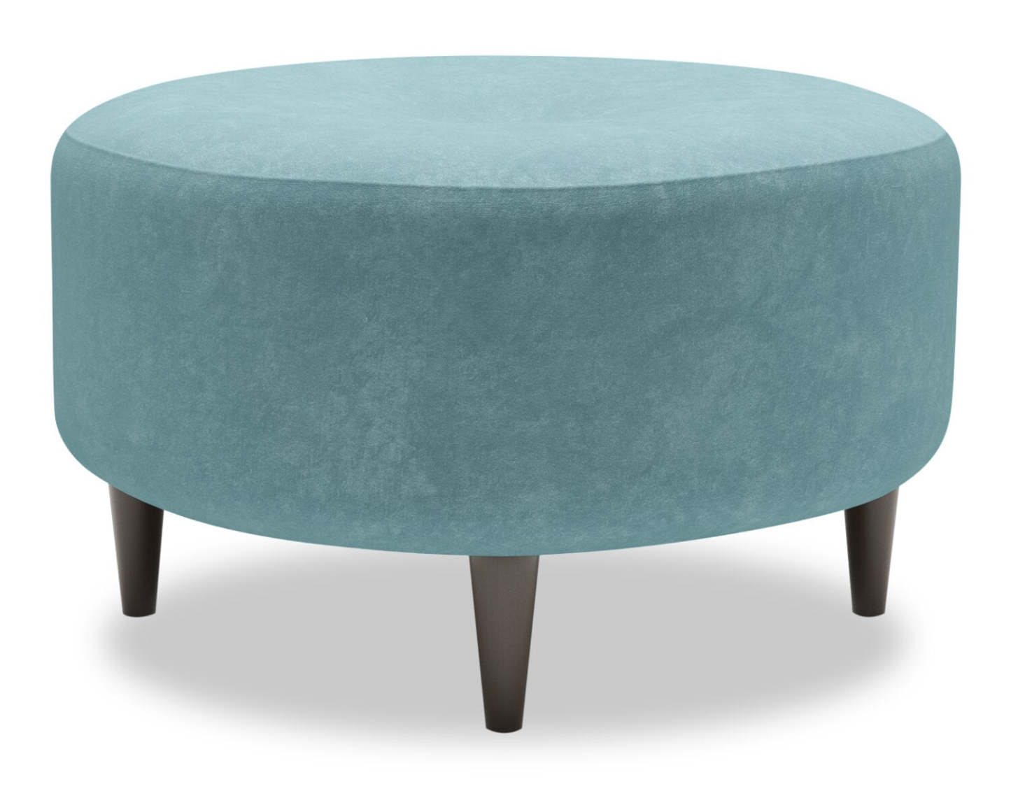 Fabriqué au Canada Sofa Lab personnalisable Pouf en tissu velours The Curve 31 - Bleu mer | Pouf The Curve de Sofa Lab de 31 po fabriqué au Canada en tissu de velours - bleu Sea Blue | CURV3288
