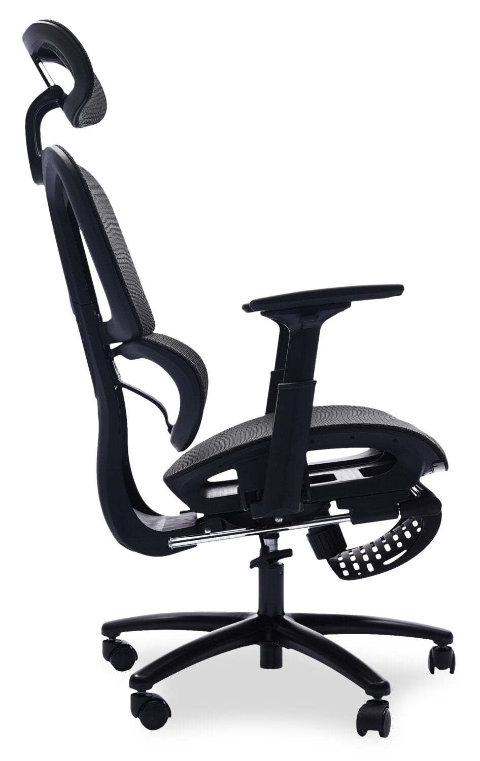 Chaise de bureau réglable Sealy® Diego 26,3" avec rembourrage en maille et repose-pieds - Noir | Chaise de bureau réglable Diego de Sealy de 26,3 po avec rembourrage en mailles et repose-pied - noire