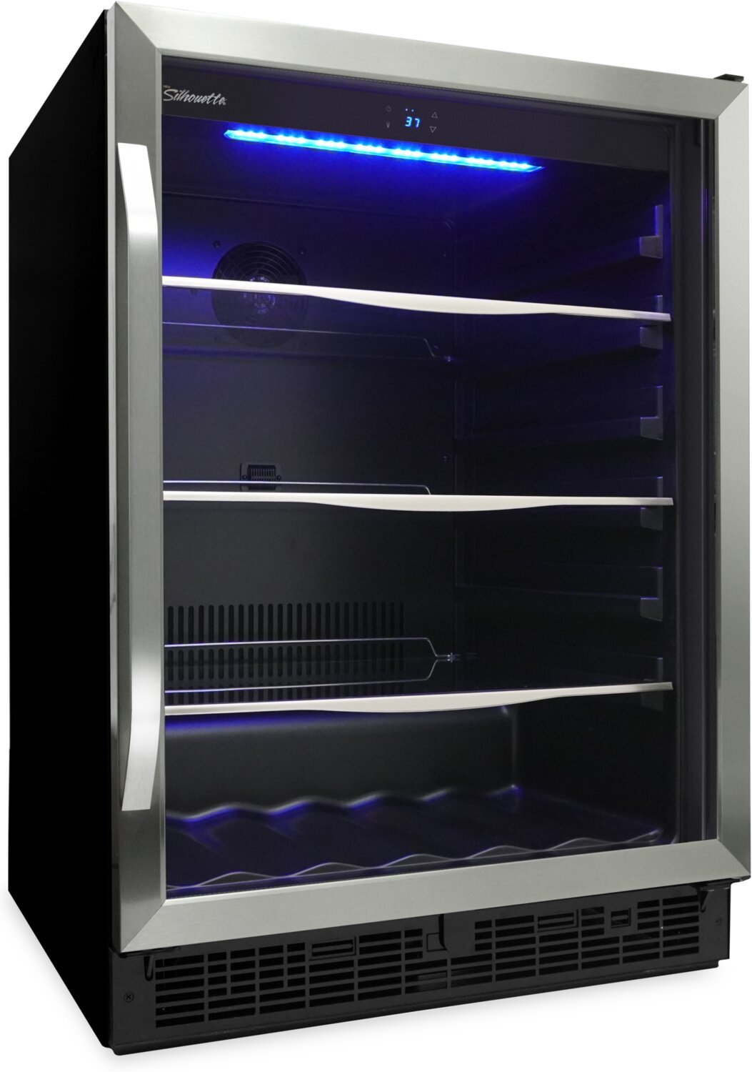 Silhouette Riccotta 23.8 5.7 Cu. Ft. Single-Door Beverage Centre - Stainless Steel - SBC057D1BSS | Refroidisseur à boissons Riccotta de Silhouette de 5,7 pi³ et de 23,8 po à 1 porte - acier inoxydable…
