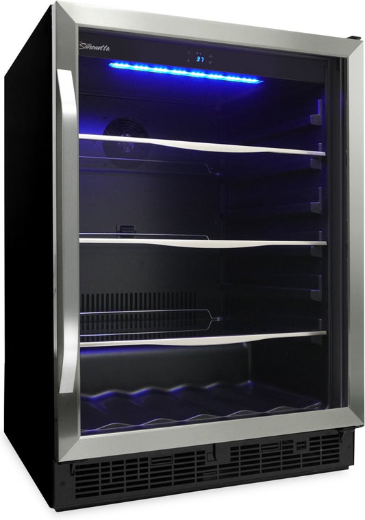 Silhouette Riccotta 23.8 5.7 Cu. Ft. Single-Door Beverage Centre - Stainless Steel - SBC057D1BSS | Refroidisseur à boissons Riccotta de Silhouette de 5,7 pi³ et de 23,8 po à 1 porte - acier inoxydable…