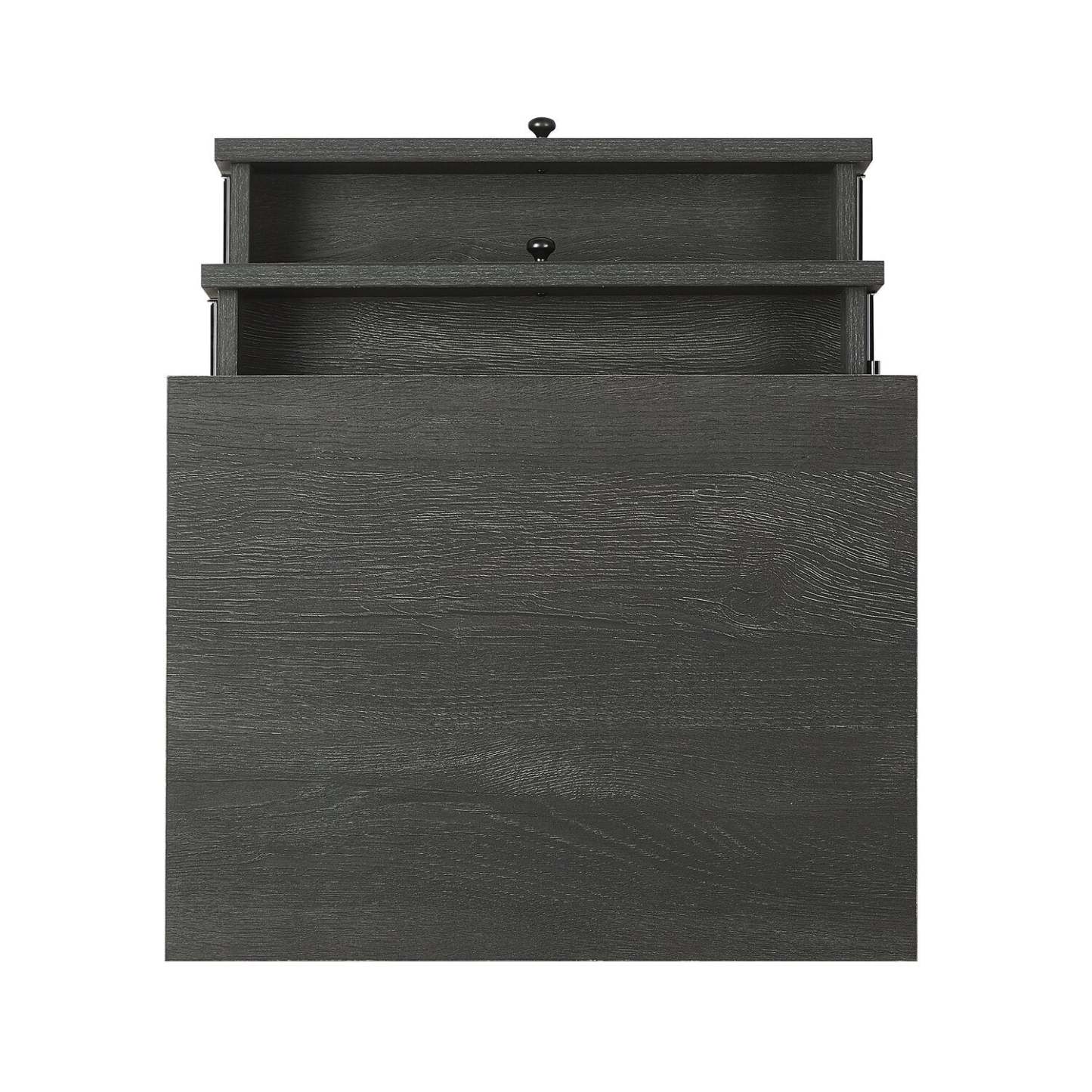 Table de nuit Mori à 2 tiroirs, 18 L x 25,75 H - Noir | Table de nuit Mori de 18 po (l) x 25,75 po (H) à 2 tiroirs - noire