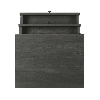 Table de nuit Mori à 2 tiroirs, 18 L x 25,75 H - Noir | Table de nuit Mori de 18 po (l) x 25,75 po (H) à 2 tiroirs - noire