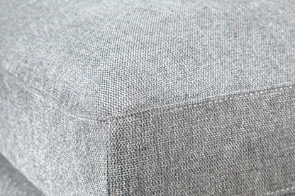 Sofa sectionnel modulaire Evolve de Scott Living 4 pièces en tissu d’apparence lin avec coussins en duvet et plumes - gris