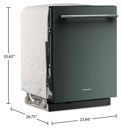 Lave-vaisselle KitchenAid de 24 po et de 44 dBA avec troisième panier 360° Max JetsMC - genièvre - KDTS724SJP