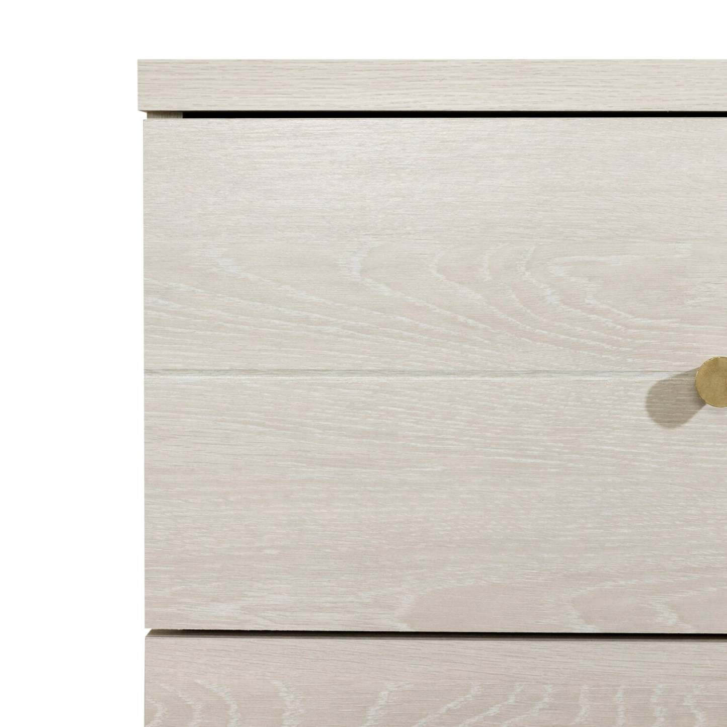 Table de nuit Lake à 2 tiroirs, 19,5 L x 25,5 H, fabriquée au Canada, Glam - Blanc | Table de nuit somptueuse Lake de 19,5 po (L) x 25,5 po (H) à 2 tiroirs, fabriquée au Canada - blanche