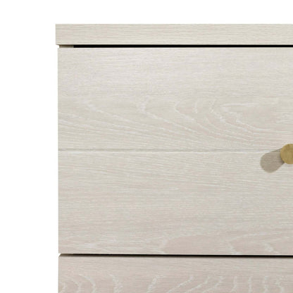 Table de nuit Lake à 2 tiroirs, 19,5 L x 25,5 H, fabriquée au Canada, Glam - Blanc | Table de nuit somptueuse Lake de 19,5 po (L) x 25,5 po (H) à 2 tiroirs, fabriquée au Canada - blanche