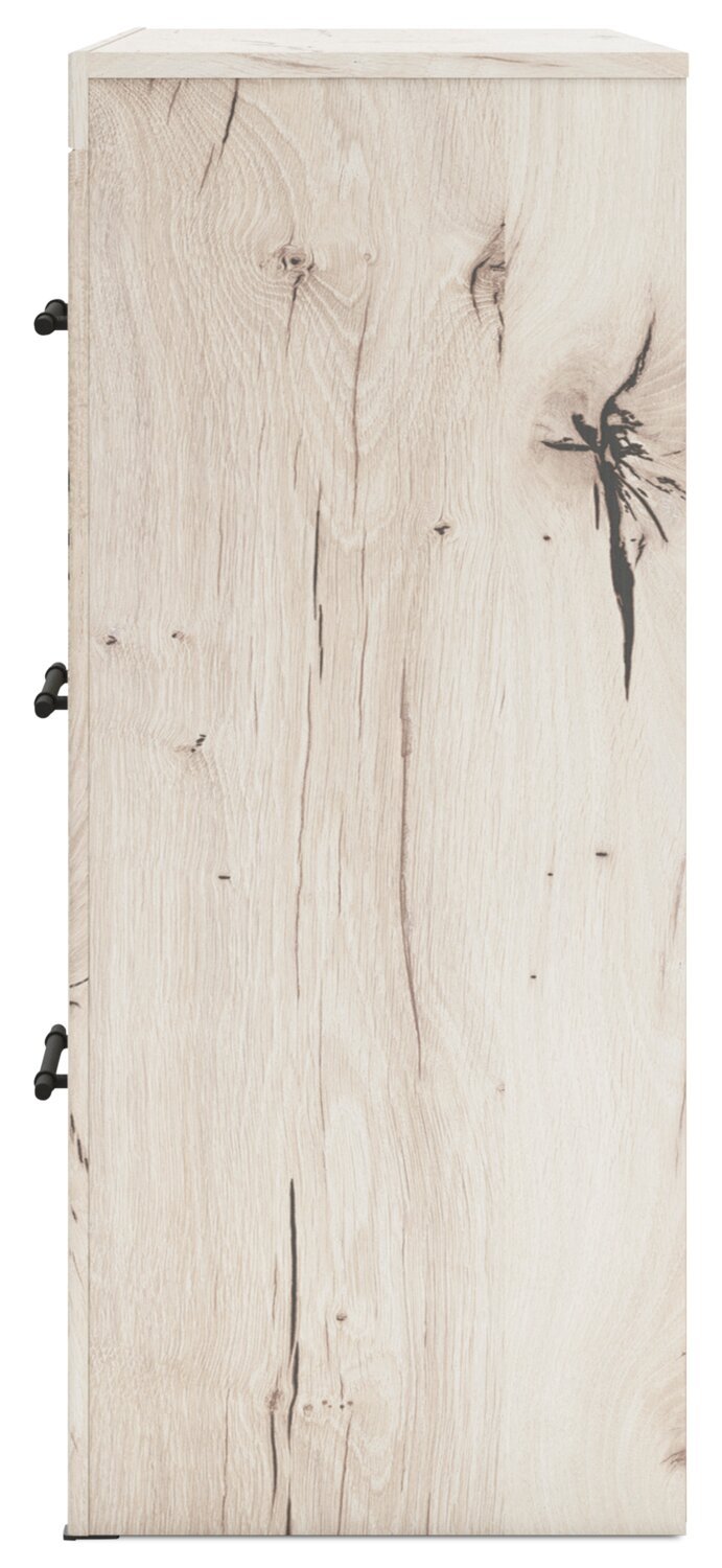 Commode à 6 tiroirs pour chambre à coucher Derekson, 58,7 L x 36,5 H - Blanc rustique | Commode de chambre à coucher Derekson de 58,7 po (L) x 36,5 po (H) à 6 tiroirs - blanc rustique